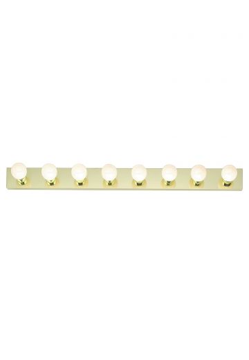 48" Polished Brass Eight Light Vanity Light