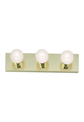 18" Polished Brass Three Light Vanity Light