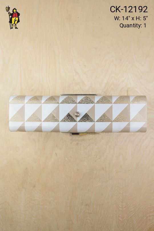Geometric Patterned Glass Vanity Wall Sconce