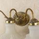 Three Light Brass Vanity Wall Sconce #0