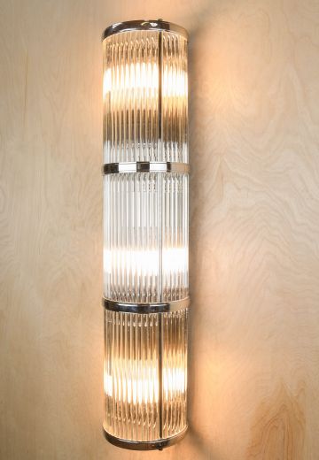 2' Rounded Modern Nickel Wall Sconce