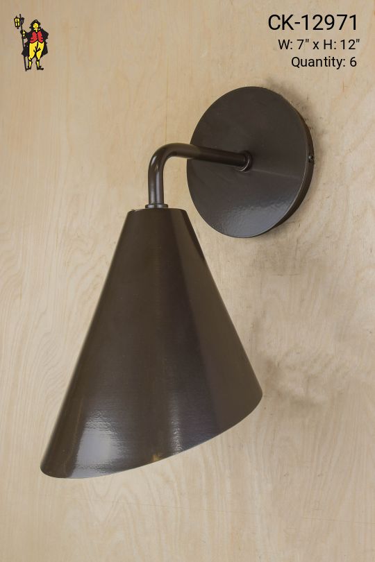 Modern Bronze Reflector Down Light Wall Sconce