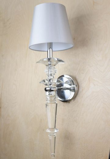Lucite Single Candle Wall Sconce