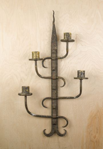 Non-Electric Four Candle Holder Wall Sconce