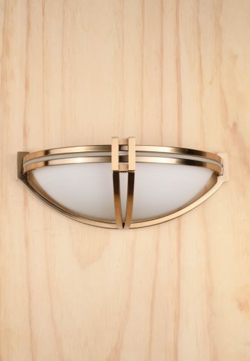 Antique Brass & Glass Pocket Sconce