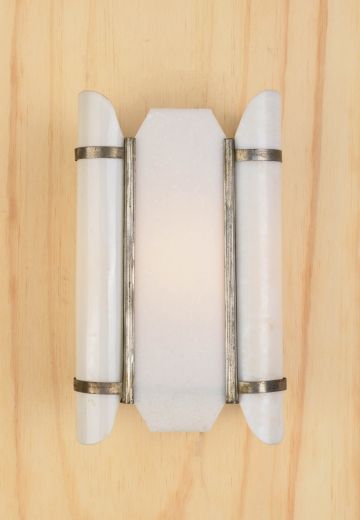 Art Deco Frosted Glass Wall Sconce