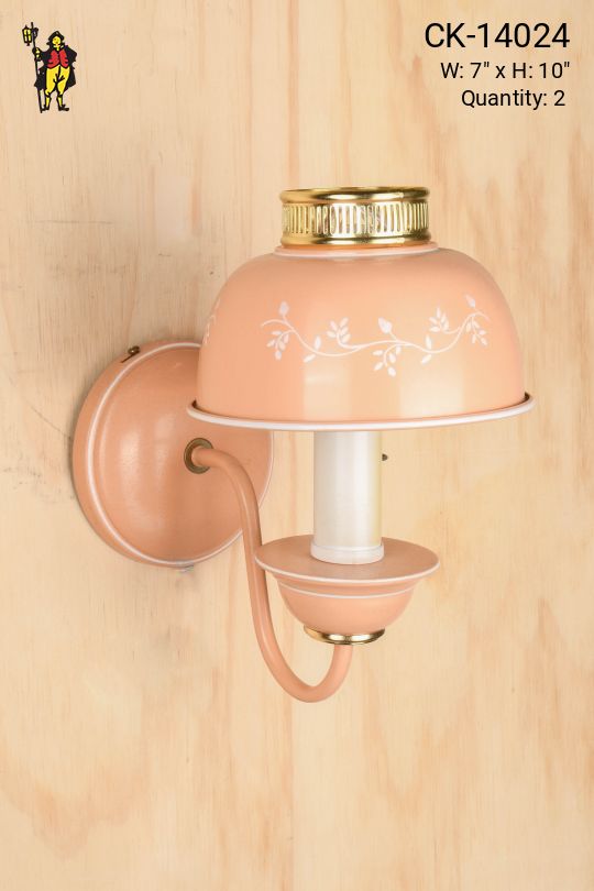 Pink Mid Century Single Light Wall Sconce