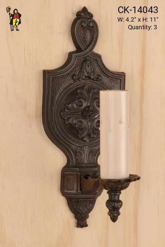 Iron Gothic Single Candle Sconce