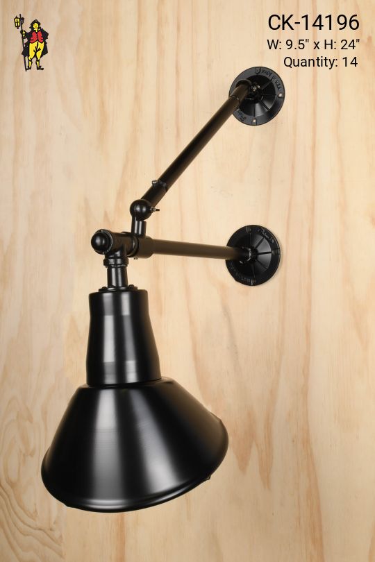 9.5" Black Wall Mounted Billboard Light on a Double Arm