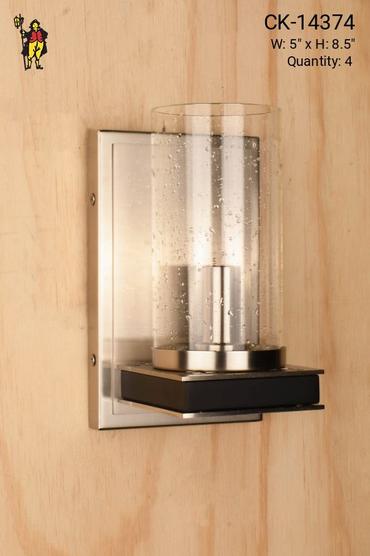 Modern Glass Shaded Single Light Wall Sconce
