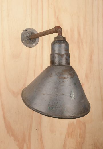 12" Distressed Gray Billboard Light