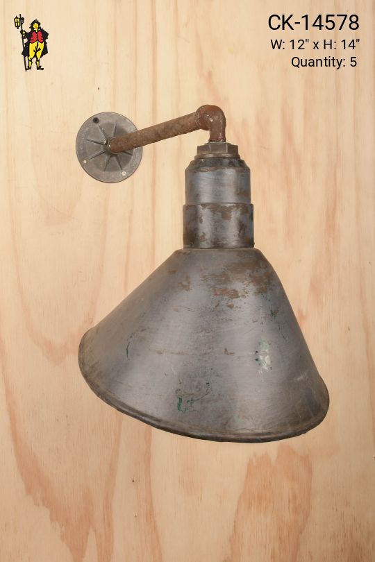12" Distressed Gray Billboard Light