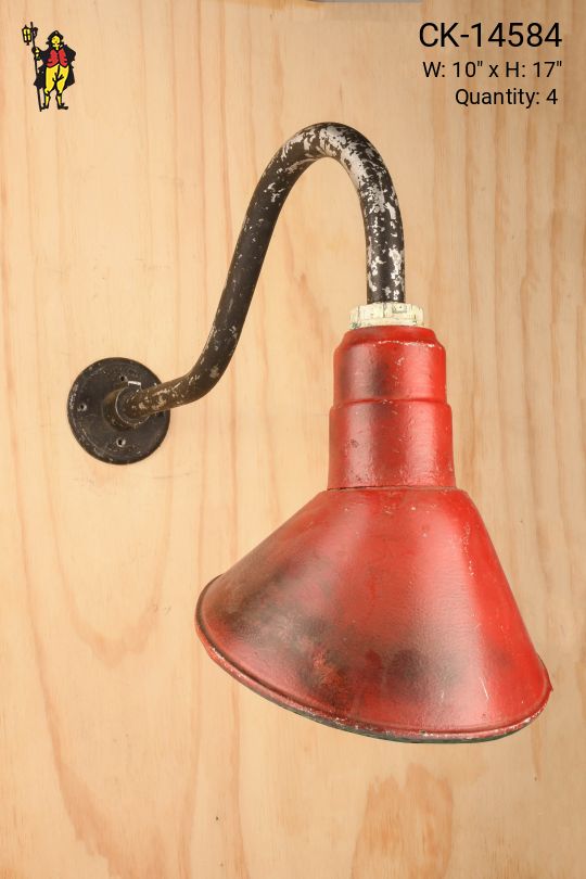 10" Red Curved Arm Billboard Light