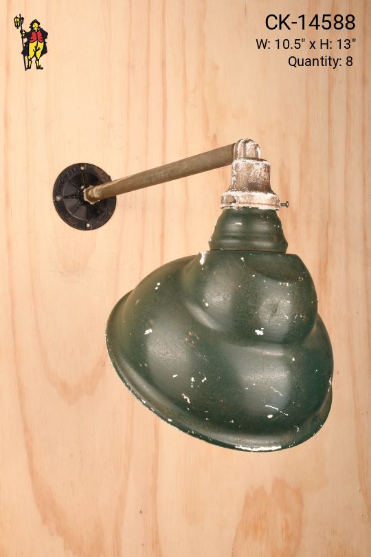 10.5" Distressed Green Straight Arm Billboard Light