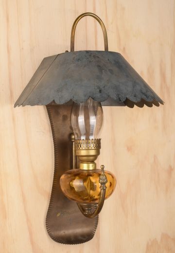 Metal Faux-Oil Electrified Wall Sconce