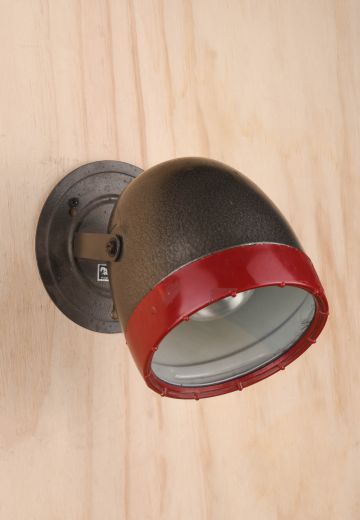 Metal & Red Striped Adjustable Directional Spotlight