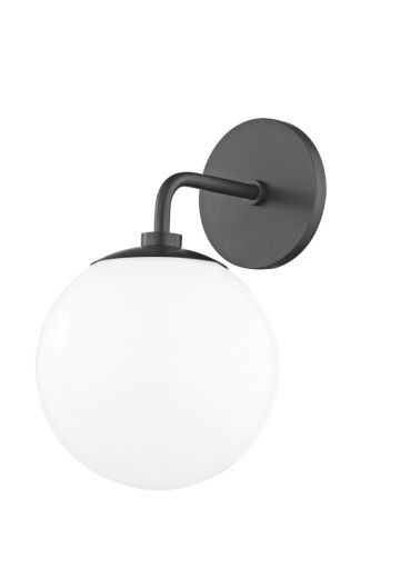 Bronze Single Light Wall Sconce w/Glass Globe
