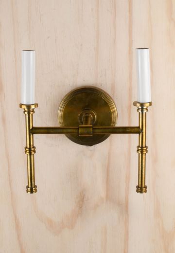 Brass Two Candle Wall Sconce