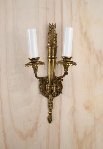 Brass Two Candle Wall Sconce