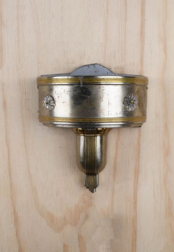Art Deco Metal & Glass Pocket Wall Sconce