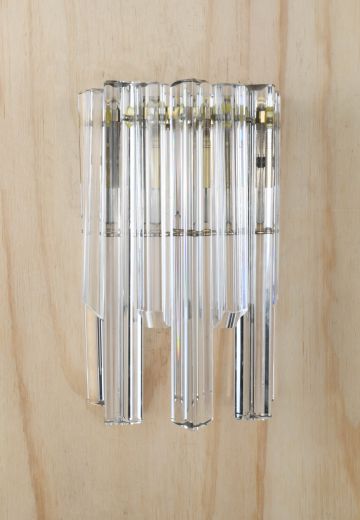 Brass & Crystal One Light Wall Sconce