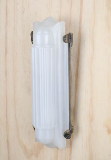Nickel & Molded Glass Wall Sconce
