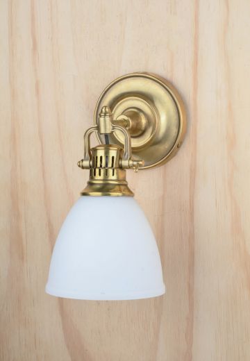 Glass Shaded Brass Adjustable Directional Down Light
