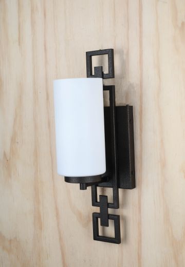 Bronze Geometric One Light Wall Sconce