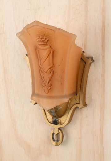 Gothic Amber Glass Shaded Pocket Sconce