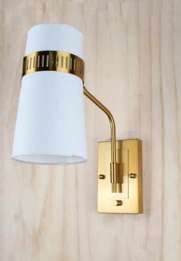Brass Adjustable Downlight Reading Wall Sconce