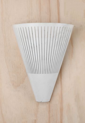 White Pierced Metal Pocket Wall Sconce