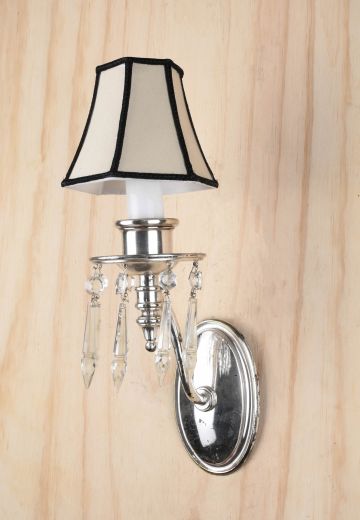 Polished Nickel Single Candle Wall Sconce