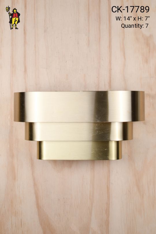 Polished Brass Rectangular Ring Wall Sconce