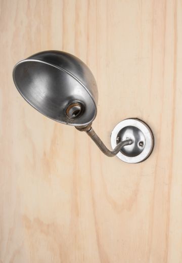 Gooseneck One Light Metal Shaded Directional Wall Light