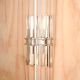 Cut Crystal & Polished Nickel Wall Sconce #0
