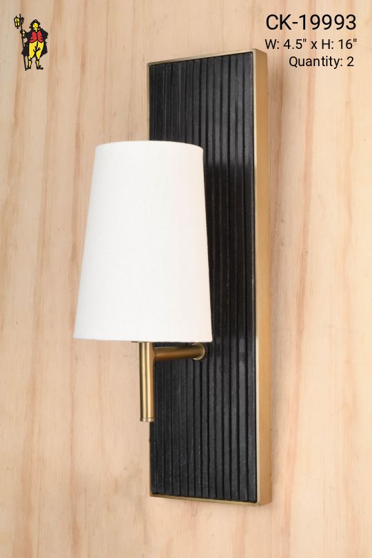 Black Modern One Light Wall Scone