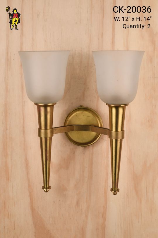 Brass Two Light Wall Sconce