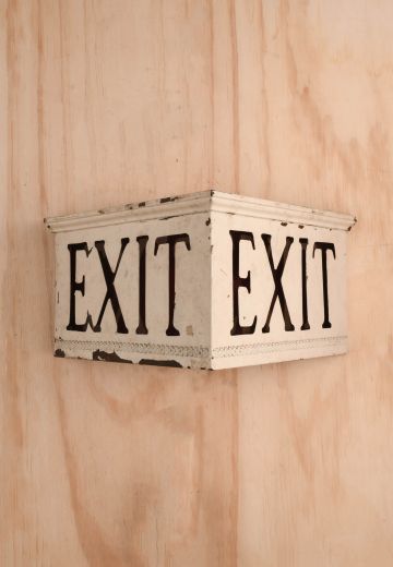 Triangular "Exit" Sign