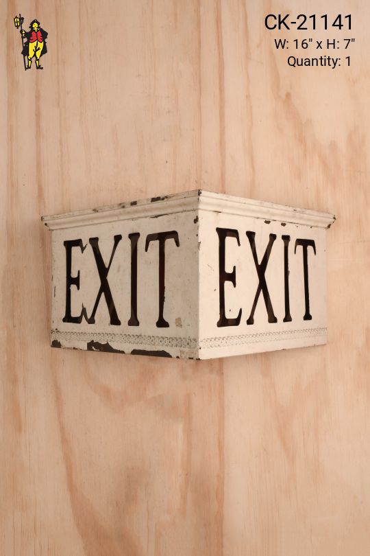 Triangular "Exit" Sign