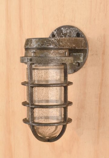 Distressed Wall Mounted Vapor Proof Cage Light