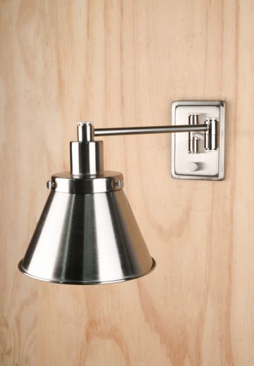 Nickel Swing Arm Wall Sconce